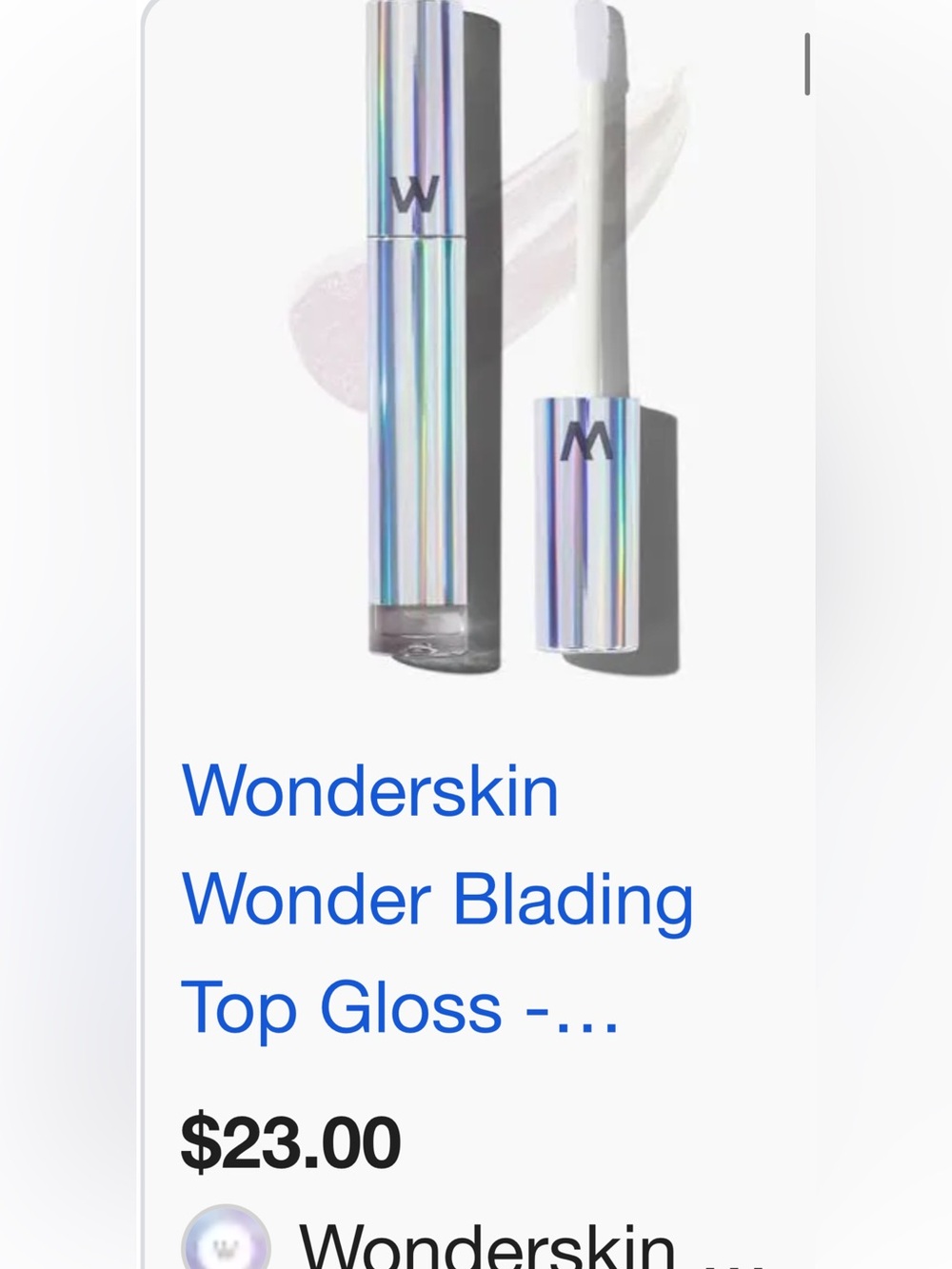 Wonderskin Wonder Blading Top Gloss — Clear Sheer Shine